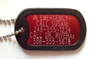 medic alert dog tags