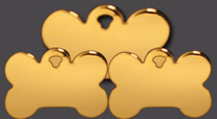 gold pet id tags