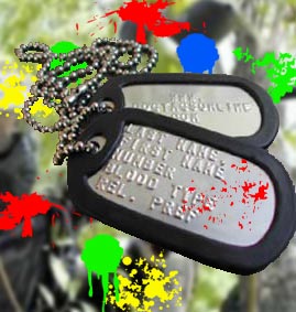 paintballing dog tags